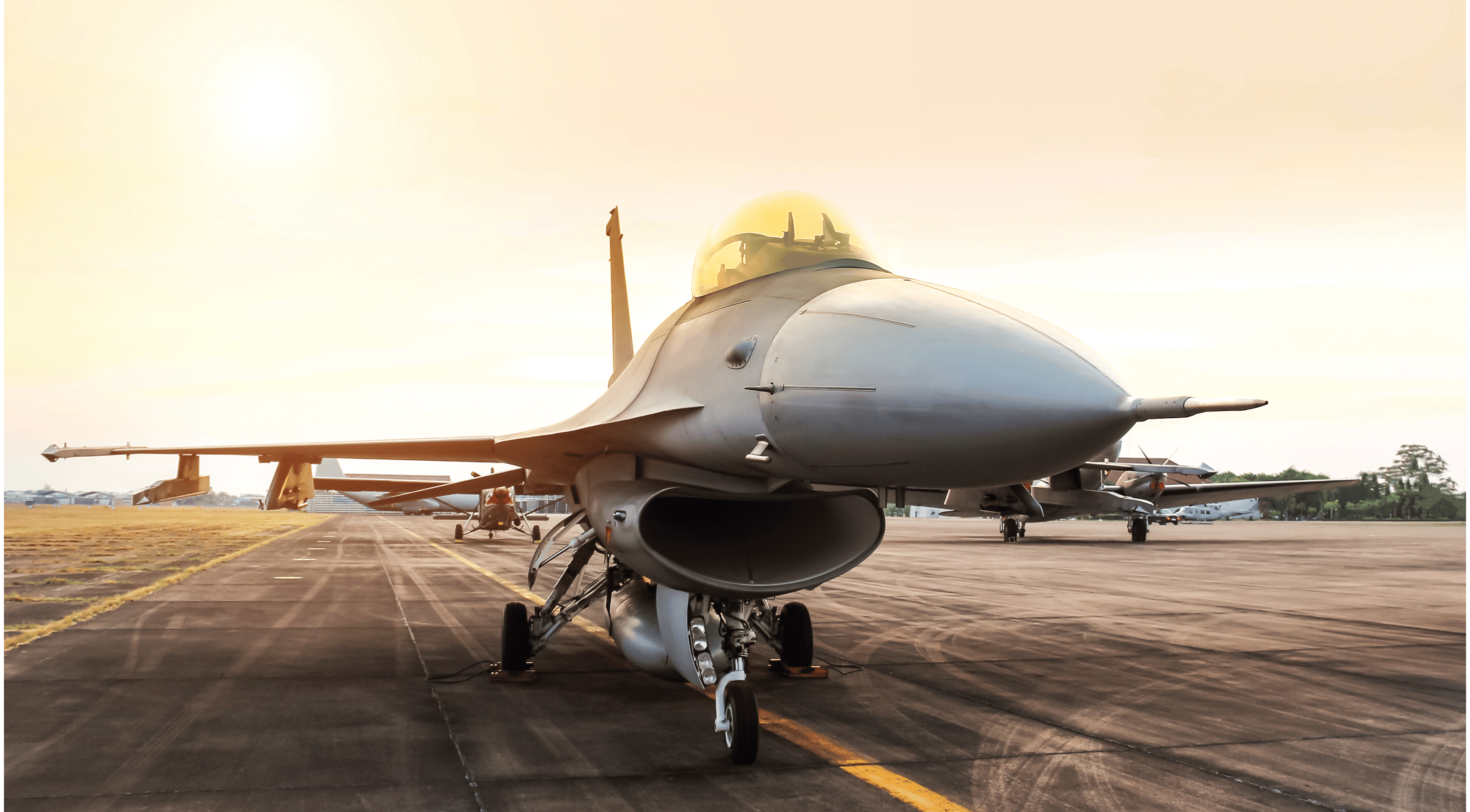 wright patterson air force base with jet on the runway