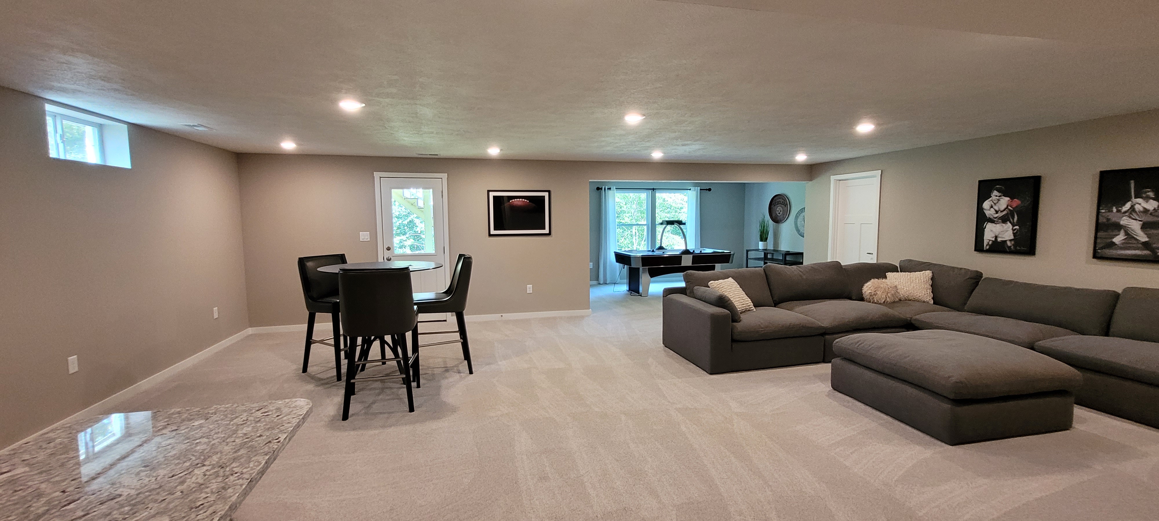 Finished basement of a new home for sale in Imperial