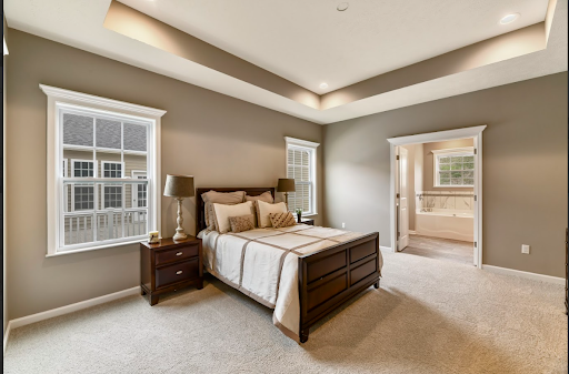 Master suite of a ranch home in Peters Township