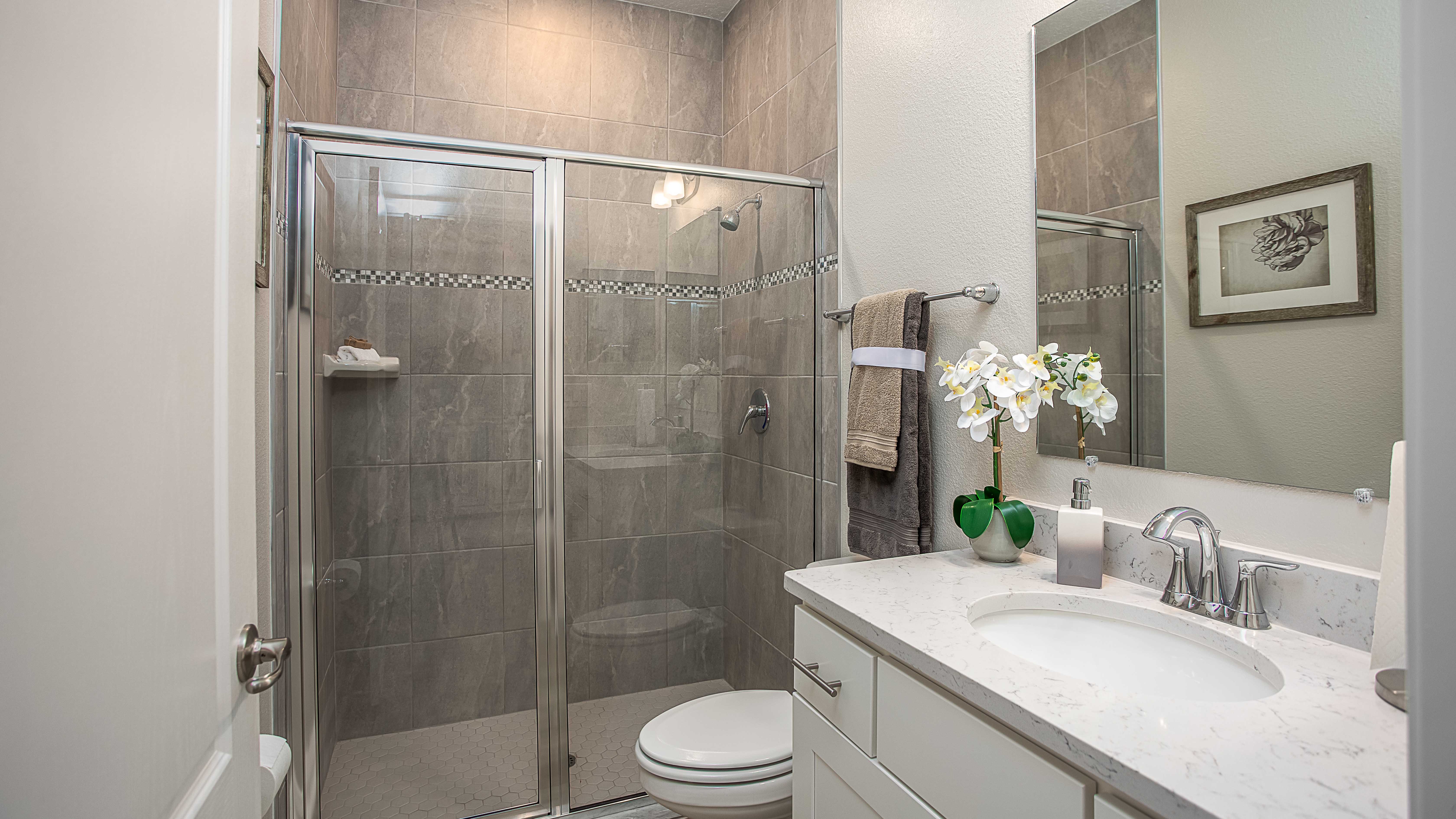 full bathroom with large shower in merritt island, fl