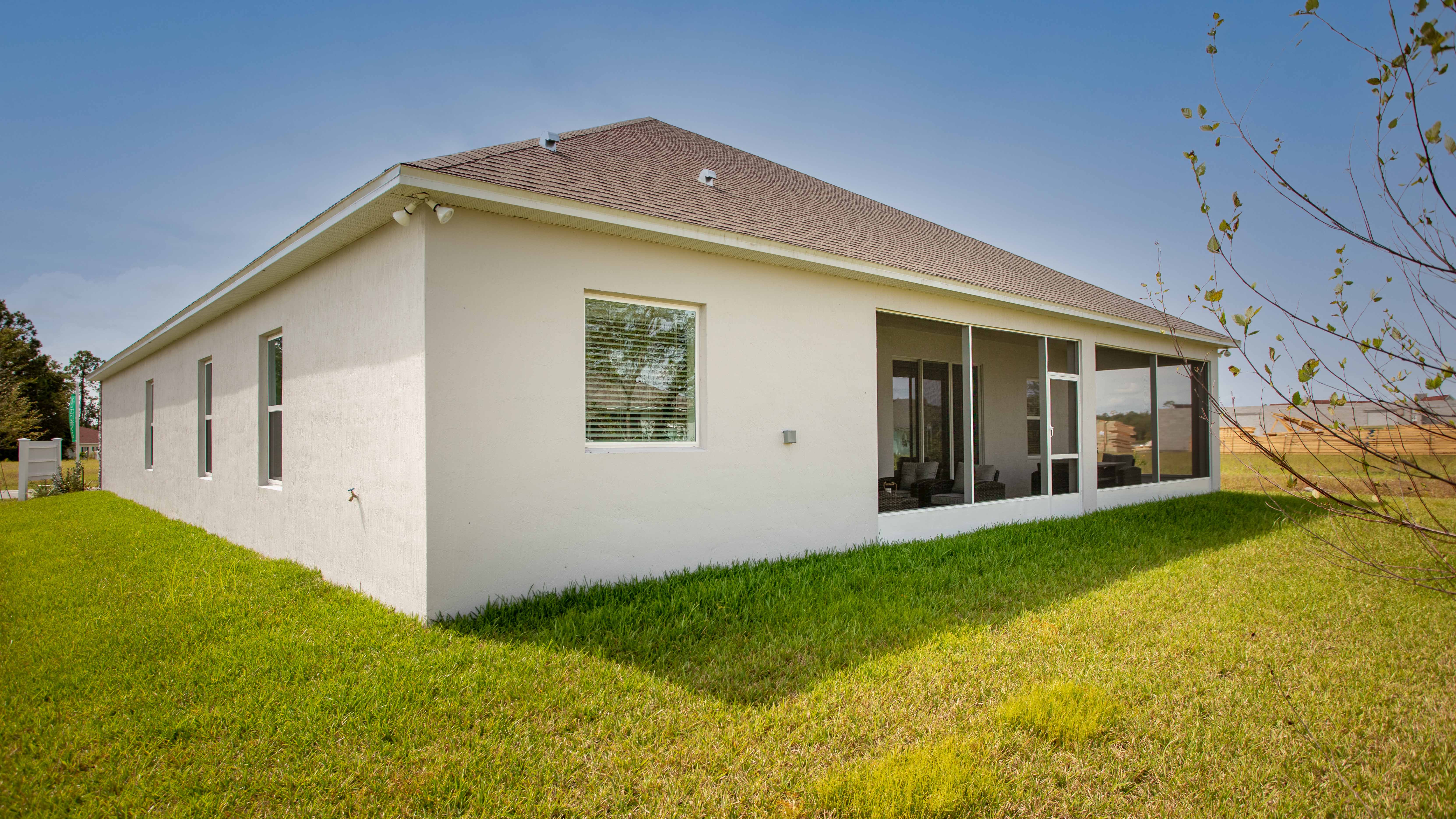 back porch and exterior of a new home in merritt island, fl