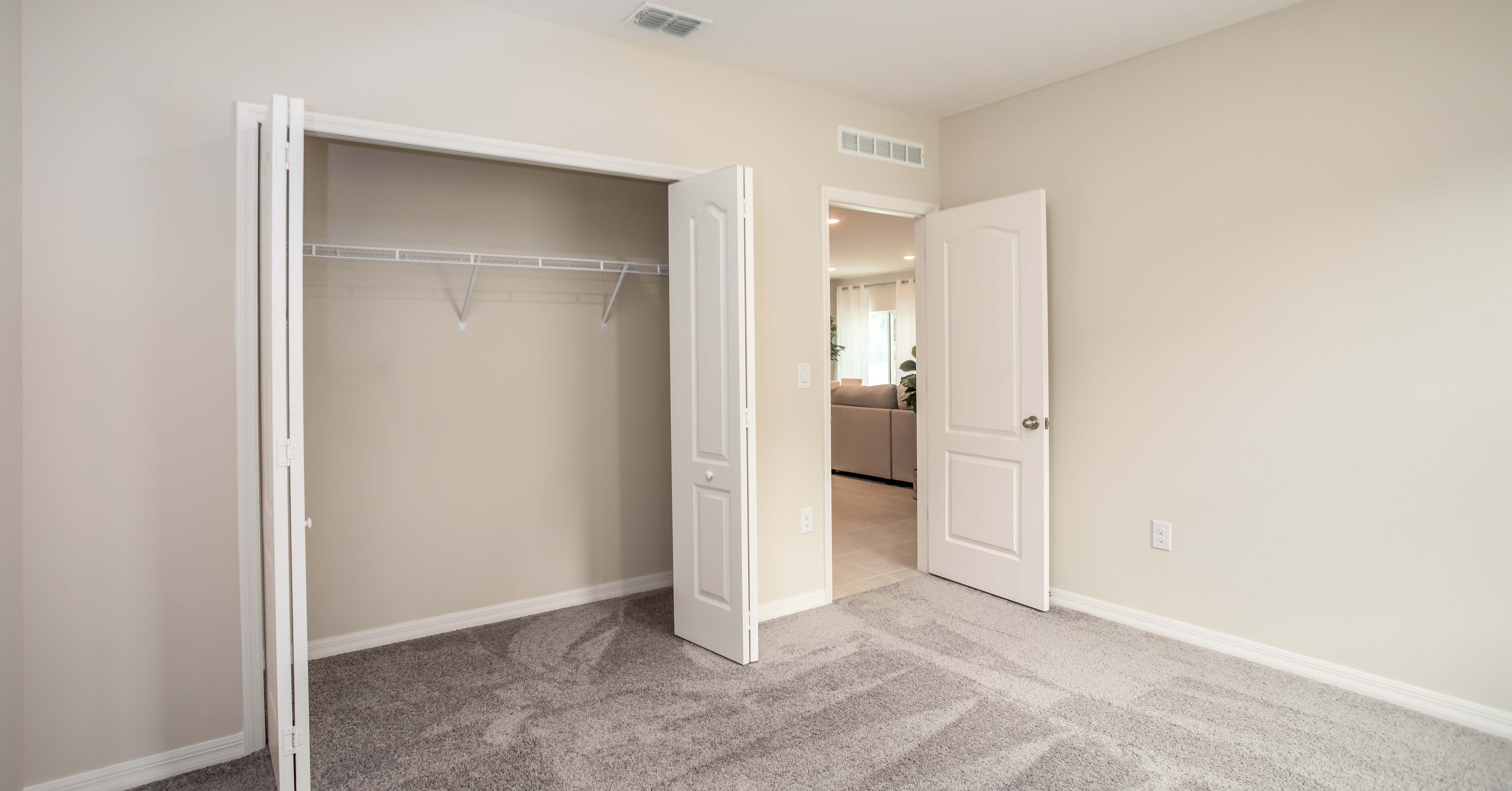 large closet in spare bedroom of new home for sale in ocala, fl